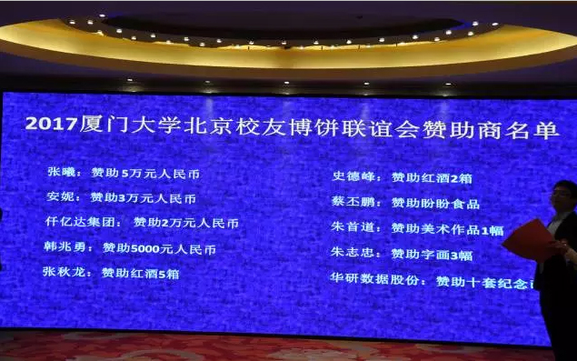 “博餅”是閩南地區(qū)有的傳統(tǒng)形式歡慶，此次活動(dòng)以這種形式向母校致以美優(yōu)的祝福，也寄托著各地廈人永久母校情和青春回憶的活動(dòng)。